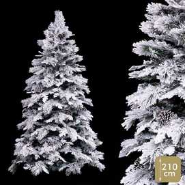 ÁRBOL 595 RAMAS NEVADO PE-PVC 210 CM