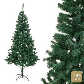 ÁRBOL PLEGABLE 450 RAMAS PVC VERDE 180 CM