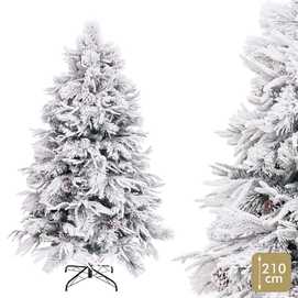 ÁRBOL MIXTO 680 RAMAS PE-PVC NEVADO 210 CM