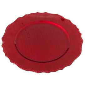 BAJO PLATO FORMAS ROJO 33 X 33 X 1,50 CM