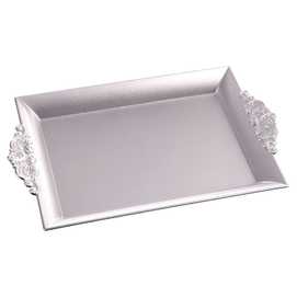 BANDEJA RECTANGULAR PLATA 32 X 20 X 3 CM