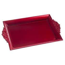 BANDEJA RECTANGULAR ROJO 32 X 20 X 3 CM