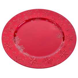 BAJO PLATO POLIPROPILENO ROJO 33 X 1,50 X 33 CM