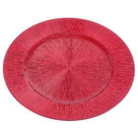 BAJO PLATO POLIPROPILENO ROJO 33 X 1,50 X 33 CM