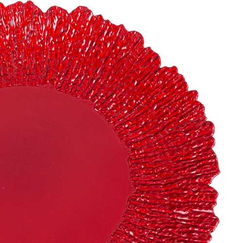 BAJO PLATO REDONDO PP ROJO 33 X 1,50 X 33 CM