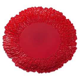 BAJO PLATO REDONDO PP ROJO 33 X 1,50 X 33 CM