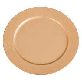 BAJO PLATO REDONDO PP ORO 33 X 1,50 X 33 CM