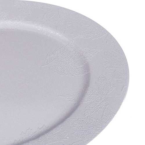 BAJO PLATO REDONDO PP PLATA 33 X 1,50 X 33 CM