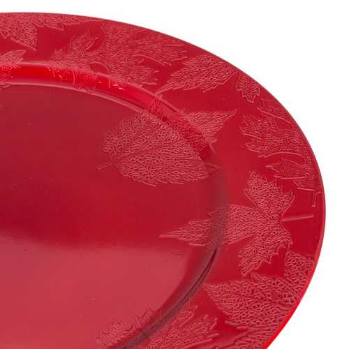 BAJO PLATO REDONDO PP ROJO 33 X 1,50 X 33 CM