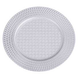 BAJO PLATO REDONDO PP PLATA 33 X 1,50 X 33 CM