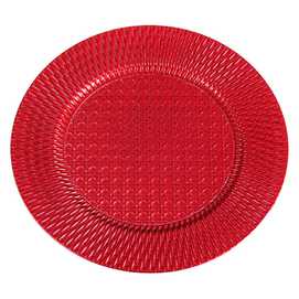 BAJO PLATO REDONDO PP ROJO 33 X 1,50 X 33 CM