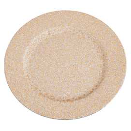 BAJO PLATO REDONDO PP-PVC BEIGE 33 X 1,50 X 33 CM