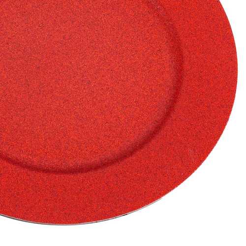 BAJO PLATO REDONDO PP-PVC ROJO 33 X 1,50 X 33 CM