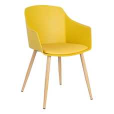 SILLA AMARILLO PP/METAL 55 X 56 X 83 CM SILLA AMARILLO PP/METAL 55 X 56 X 83 CM
