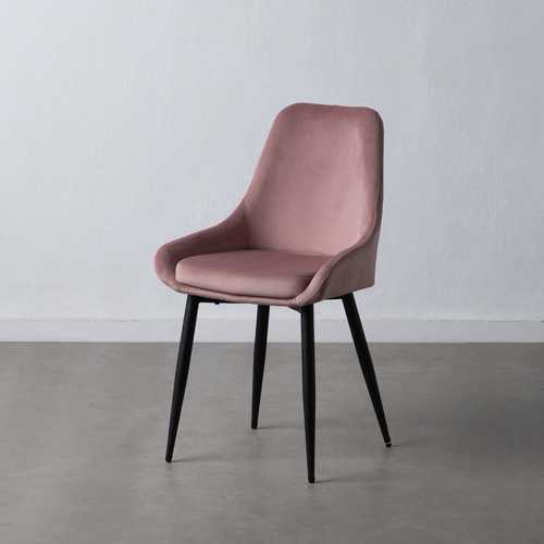 SILLA ROSA HIERRO / POLIESTER SALÓN 50 X 58 X 85 CM
