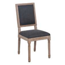 SILLA GRIS OSCURO MADERA DE CAUCHO SALÓN 45 X 53 X 95 CM