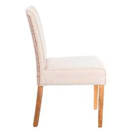 SILLA FIBRA NATURAL Y TELA 45 X 61 X 89 CM