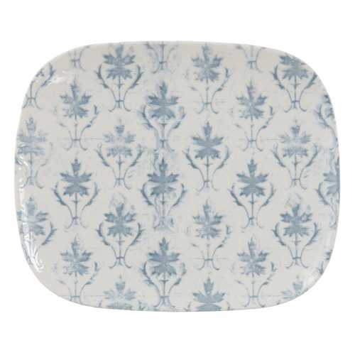 FUENTE AZUL-BLANCO PORCELANA COCINA 29,50 X 24 X 2 CM