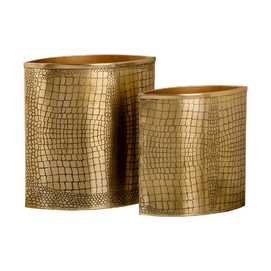 JARRÓN ORO METAL DECORACIÓN 28 X 12 X 29,50 CM