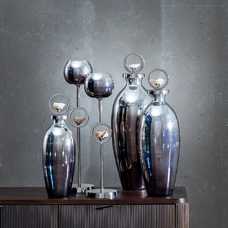 BOTELLA DECORATIVA PLATA 16 X 16 X 48 CM