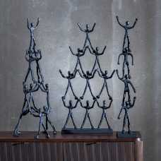 FIGURA NEGRO ALUMINIO DECORACIÓN 13 X 12 X 75 CM FIGURA NEGRO ALUMINIO DECORACIÓN 13 X 12 X 75 CM