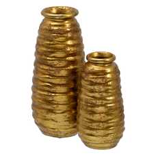 JARRÓN ORO ENVEJECIDO CERÁMICA 16 X 16 X 41,50 CM JARRÓN ORO ENVEJECIDO CERÁMICA 16 X 16 X 41,50 CM