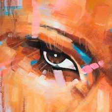 CUADRO ROSTRO MARRÓN LIENZO DECORACIÓN 100 X 3,50 X 100 CM CUADRO ROSTRO MARRÓN LIENZO DECORACIÓN 100 X 3,50 X 100 CM