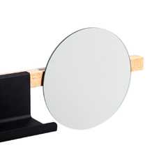 PERCHA ESPEJO NEGRO-NATURAL 75 X 21 X 13 CM