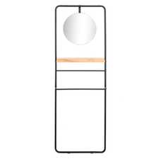 PERCHERO ESPEJO NEGRO-NATURAL 56,90 X 15 X 171,90 CM