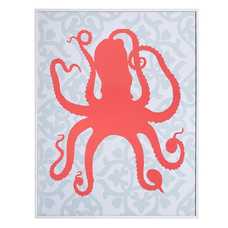 CUADRO IMPRESIÓN PULPO 2/M GRIS-ROJO 28 X 2 X 36 CM CUADRO IMPRESIÓN PULPO 2/M GRIS-ROJO 28 X 2 X 36 CM