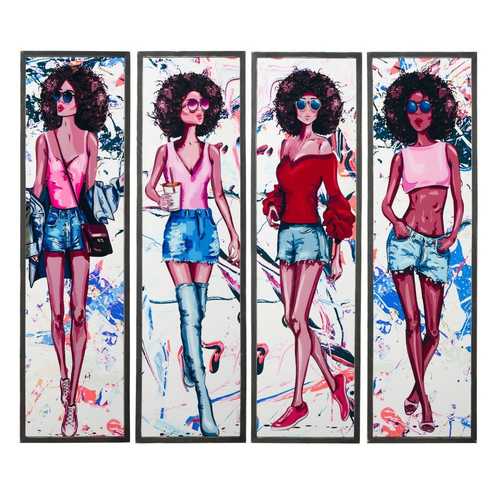 CUADRO IMPRESIÓN CHICAS 4/M MULTICOLOR 34 X 2 X 120 CM