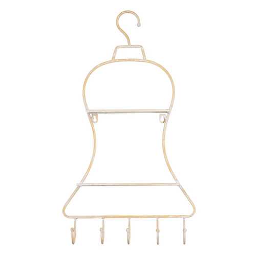 ESTANTERÍA NATURAL-BLANCO METAL 39,50 X 10,50 X 70 CM