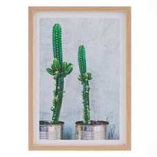 CUADRO IMPRESIÓN CACTUS 2/M DECORACIÓN 49 X 2 X 69 CM
