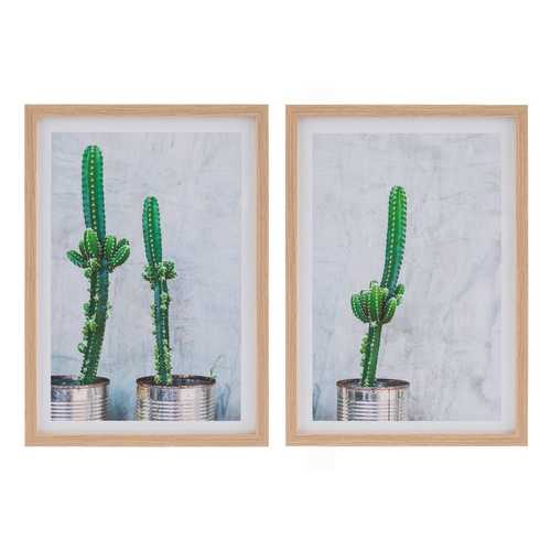 CUADRO IMPRESIÓN CACTUS 2/M DECORACIÓN 49 X 2 X 69 CM