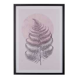 CUADRO IMPRESIÓN HOJAS 2/M NEGRO DM 50 X 2 X 70 CM