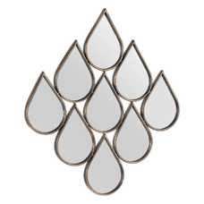 ESPEJO MÚLTIPLE ORO METAL DECORACIÓN 65 X 2,50 X 72,50 CM