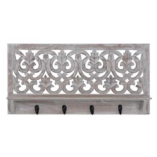 ESTANTE BLANCO ROZADO DM DECORACIÓN 60 X 8,50 X 30 CM