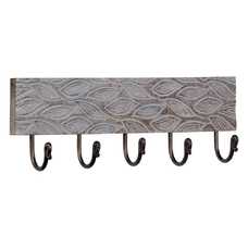 PERCHA PARED MADERA / METAL 45,50 X 7 X 15,50 CM