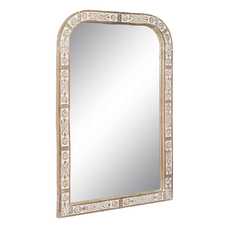 ESPEJO PARED BLANCO ROZADO MADERA 91,50 X 4 X 137 CM ESPEJO PARED BLANCO ROZADO MADERA 91,50 X 4 X 137 CM