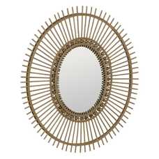 ESPEJO NATURAL BAMBÚ DECORACIÓN 67 X 3 X 77 CM