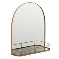 ESPEJO ESTANTE ORO METAL DECORACIÓN 40 X 12 X 46,50 CM
