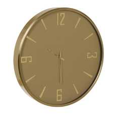 RELOJ PARED AMARILLO ACERO / CRISTAL 51 X 5 X 51 CM RELOJ PARED AMARILLO ACERO / CRISTAL 51 X 5 X 51 CM
