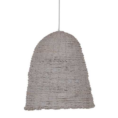 LÁMPARA TECHO BLANCO 100% FIBRA NATURAL 43 X 43 X 52 CM