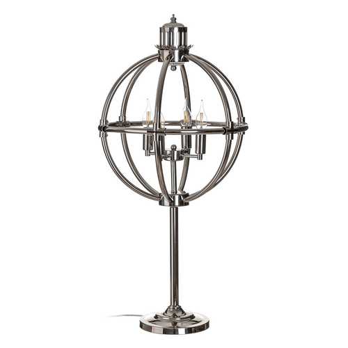 LÁMPARA MESA PLATA METAL CLÁSICO 44 X 44 X 90 CM