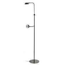 LÁMPARA SUELO LED NEGRO ACERO MODERNO 70 X 70 X 154 CM LÁMPARA SUELO LED NEGRO ACERO MODERNO 70 X 70 X 154 CM