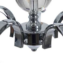 LÁMPARA TECHO PLATA METAL-CRISTAL 63,50 X 60,50 X 91 CM