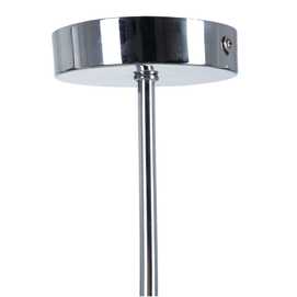 LÁMPARA TECHO PLATA METAL / TEJIDO 52 X 52 X 45 CM