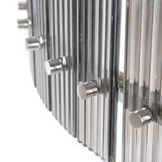 LÁMPARA TECHO PLATA METAL-CRISTAL 76 X 76 X 39 CM