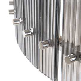 LÁMPARA TECHO PLATA METAL-CRISTAL 76 X 76 X 39 CM