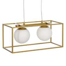 LÁMPARA TECHO ORO-BLANCO METAL-CRISTAL 45 X 20 X 20 CM